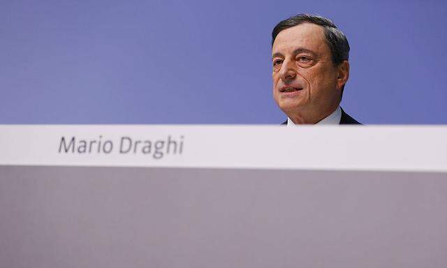 European Central Bank President Draghi addresses ECB news conference in Frankfurt