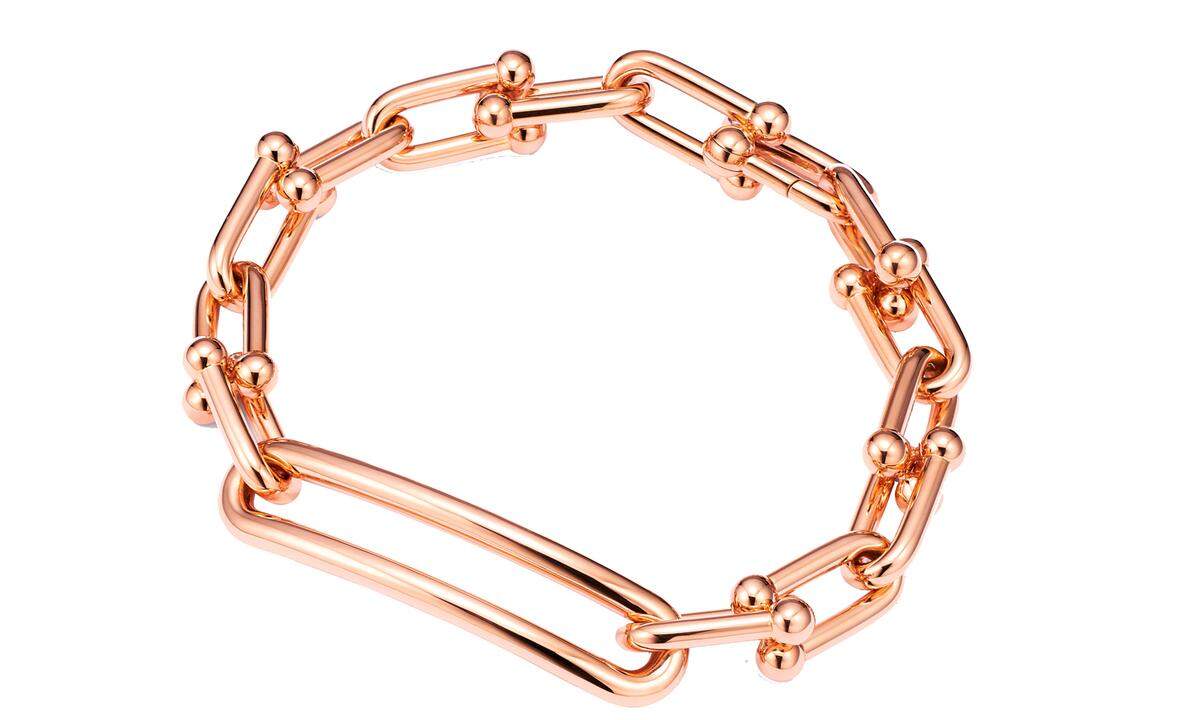 Armband „City Hardwear Link" in Roségold von Tiffany, Kohlmarkt 8–10, 1010 Wien