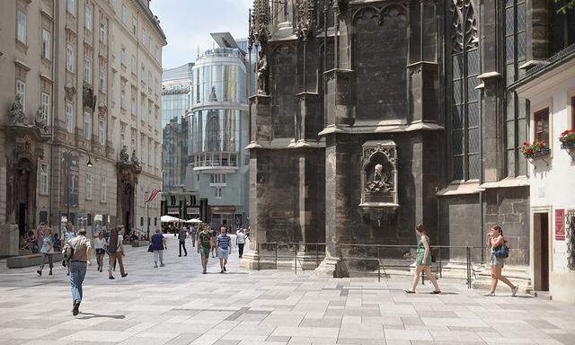 Neuer Bodenbelag für den Stephansplatz