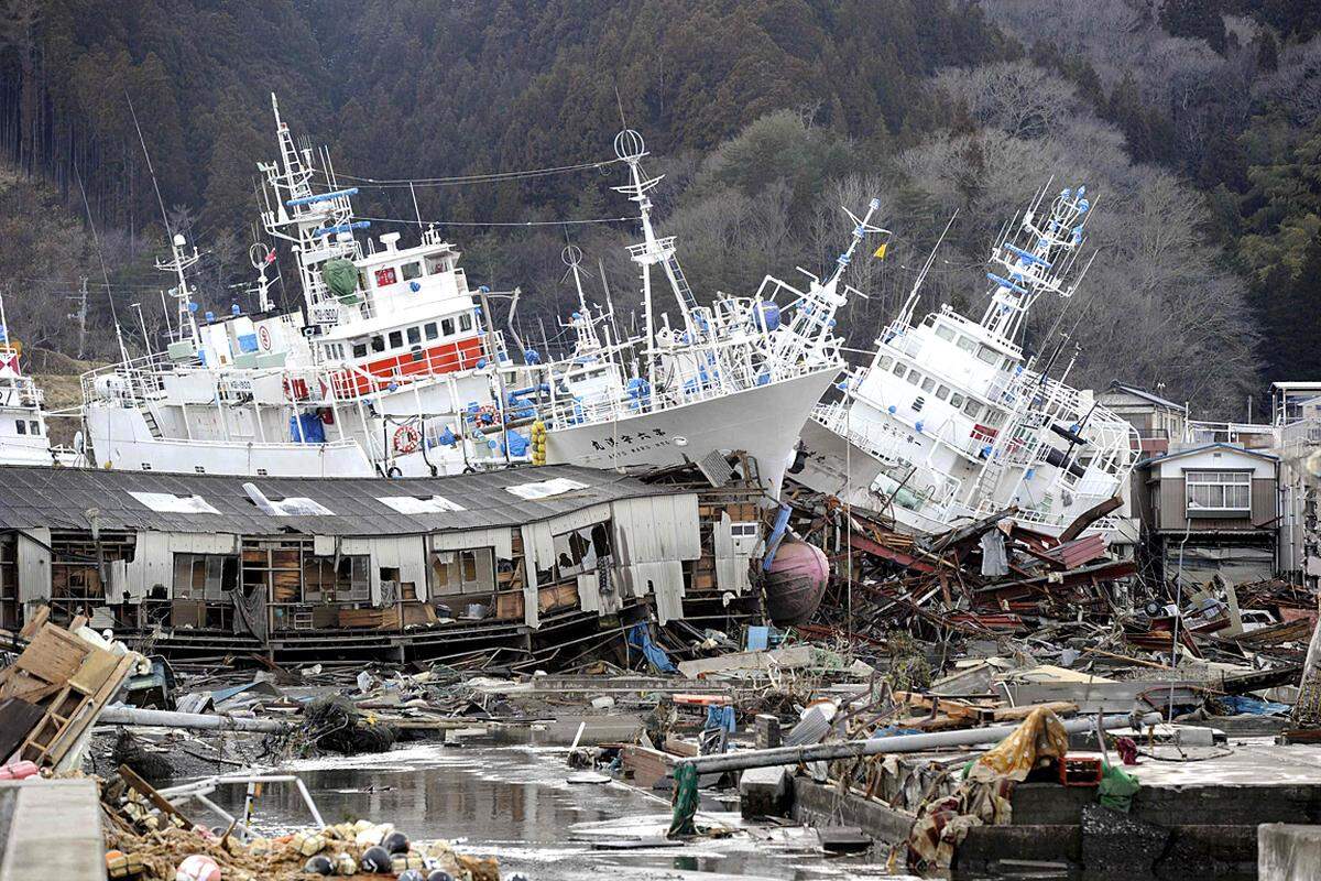 Mittwoch (16. März): Immer noch apokalyptische Bilder aus Kesennuma.