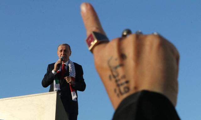 Am Wochenende nahm Recep Tayyip Erdogan an einer pro-palästinensischen Kundgebung in Istanbul teil. 