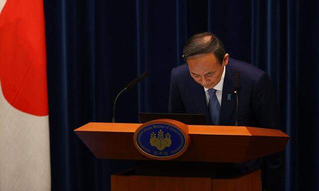 Vom Pech verfolgt: Der japanische Premier Suga tritt von der politischen Bühne ab.