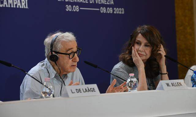 Neuer Film, alte Leier: Woody Allen bei der Pressekonferenz von „Coup de chance“ in Venedig.