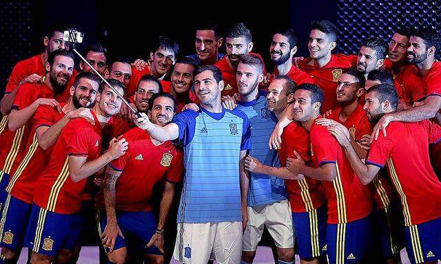 Das spanische Nationalteam im Selfie-Fieber