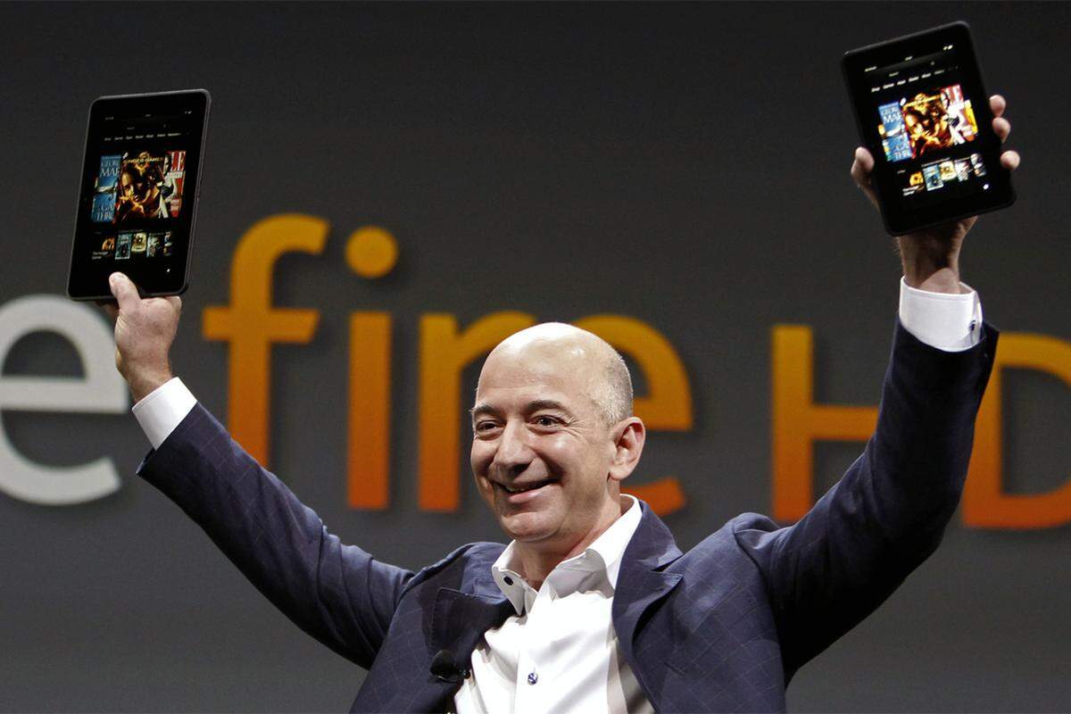 Amazon-Chef Jeff Bezos hat am seine neuen Tablets vorgestellt.