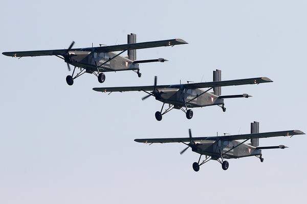 Drei Pilatus PC-6 des österreichischen Bundesheeres.