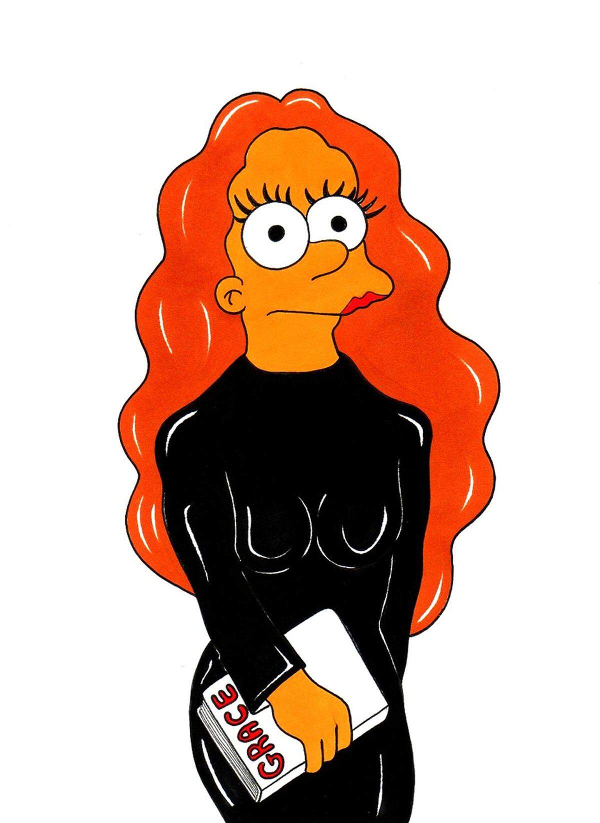 Fashion-Insider wissen sofort, um wen es sich bei Marge Simpson mit der feuerroten Wallemähne handelt.