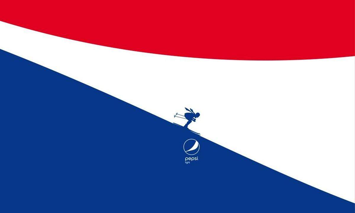 Pepsi Light wird in Kolumbien mit dieser Logo-Variation beworben.