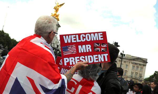 In London herrscht großes Interesse am zweiten Staatsbesuch des US-Präsidenten innerhalb eines Jahres. Während am Montag Treffen mit der Queen und einigen Royals auf dem Plan stehen, wird es am Dienstag politischer.