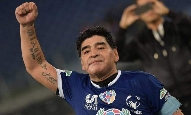 Benefizspiel Match for Peace mit Maradona in Rom Diego Armando Maradona Roma 12 10 2016 Stadio Olim