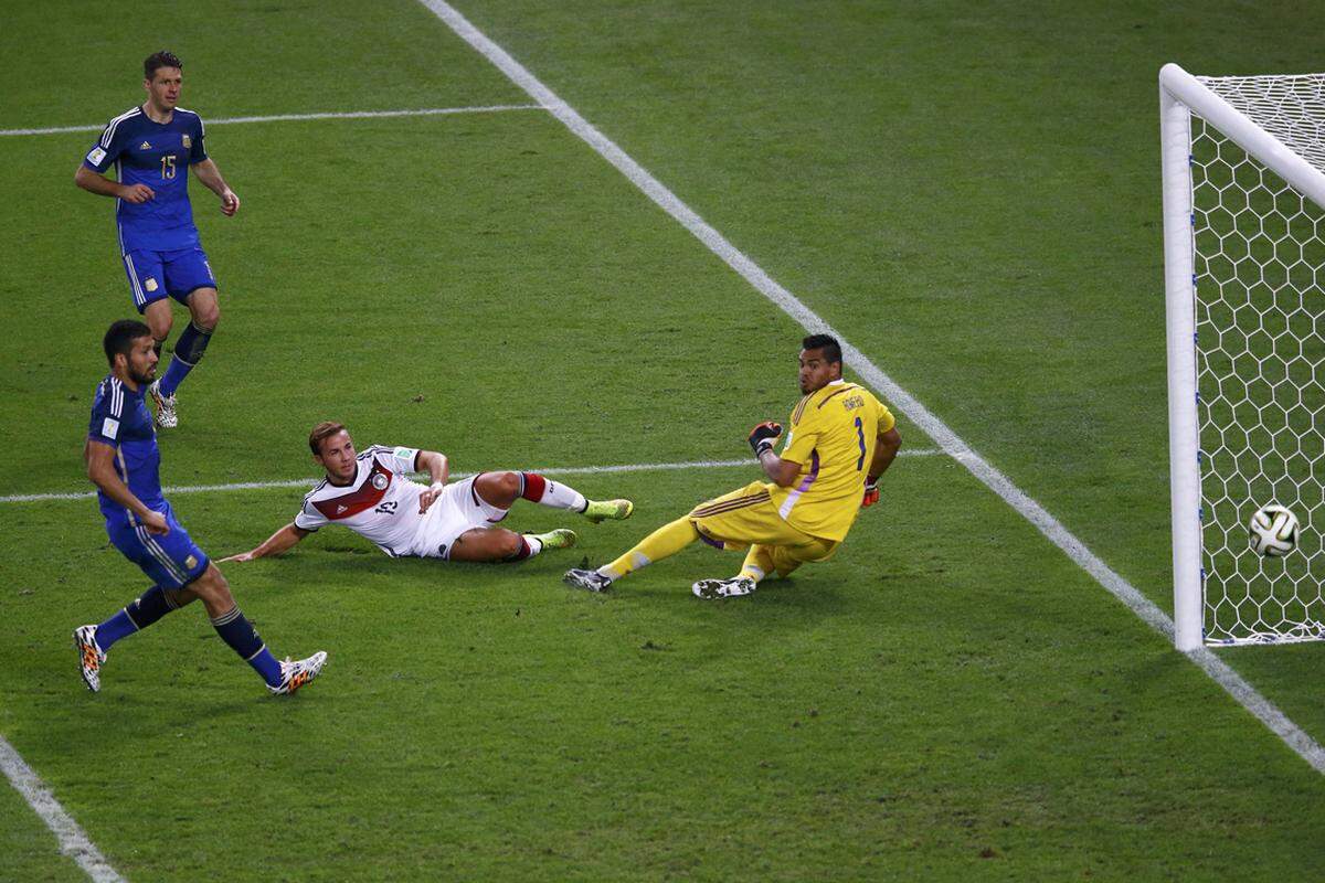 Gegentore hatte Argentinien in der K.o.-Phase kassiert, bis Mario Götze im Finale in der Verlängerung ein Geniestreich gelang.