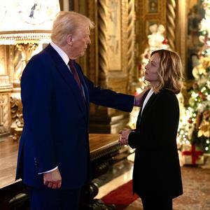 Beste Freundin: Meloni besuchte Trump in Florida. 