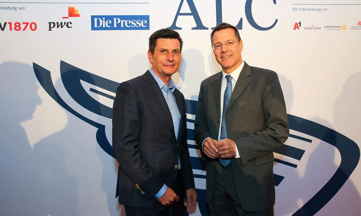 Landesrat Christian Illedits (l.) und Hans Pleininger, AlC-Leiter der "Presse".
