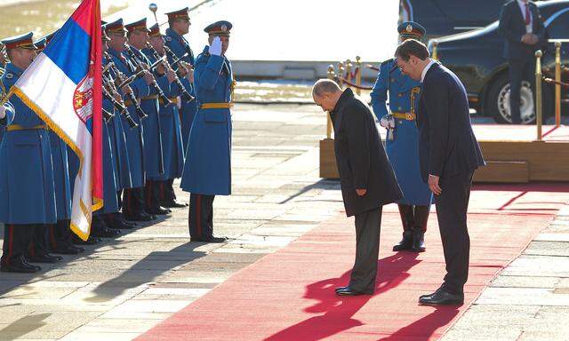 Russlands Präsident Putin zu Besuch bei Serbiens Präsidenten Vučić.