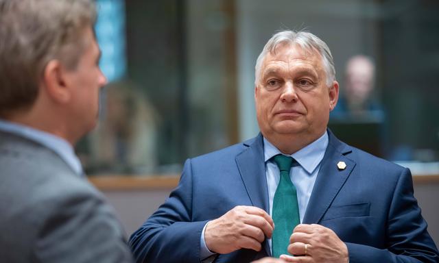 Ungarns Ministerpräsident Viktor Orbán beim informellen Treffen der Staats- und Regierungschefs in Brüssel. 