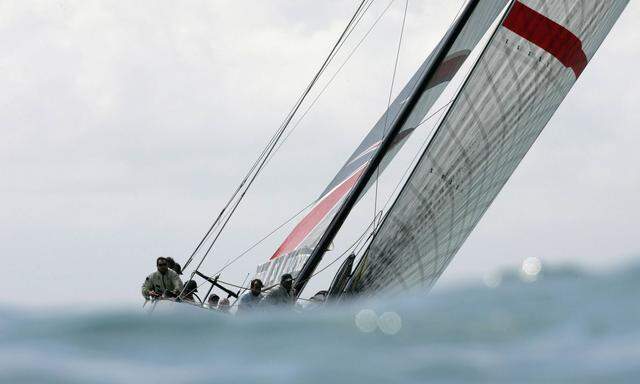 Team Alinghi Switzerland SUI 91 at America s Cup Louis Vuitton Act 13 Valencia Spain May 20