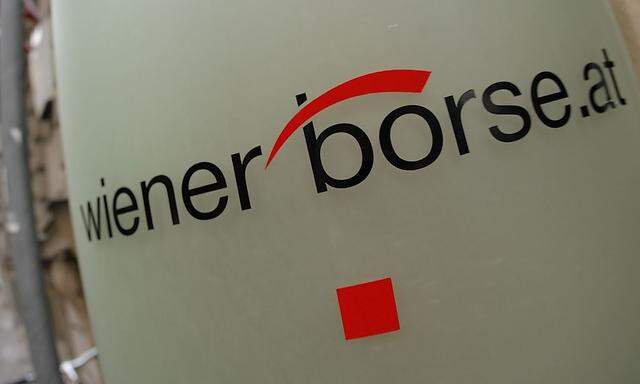 The Vienna Stock Exchange (Wiener Boerse) logo is displayed next to the company's street entrance in Vienna