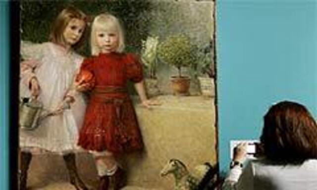 Zum Schluss ein beliebter Porträtist von Kindern: Franz Matsch, einst Kompagnon der Klimt-Brüder, malte 'Hilda und Franzi Mtsch' 1901, da war die Maler-Compagnie längst passé.