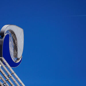 The logo of the collapsed Austrian bank Hypo Alpe Adria is seen in Klagenfurt