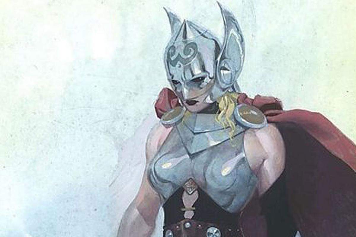Auch Thor gehört dem Team der Avengers an. Zumindest in den Comicheften soll er das Geschlecht wechseln. So wird die Comic-Figur ab Oktober als Superheldin den Hammer schwingen, kündigte Marvel an. In den Filmen wird bis auf weiteres aber Chris Hemsworth den Donnergott mimen.