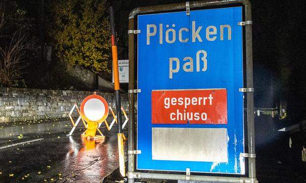 Bei Mauthen musste der Plöckenpass B110 gesperrt werden.