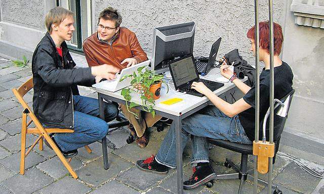 Die Gründer 2007: Christopher Clay, Esad Hajdarevic und Florian Hufsky (v. l.).
