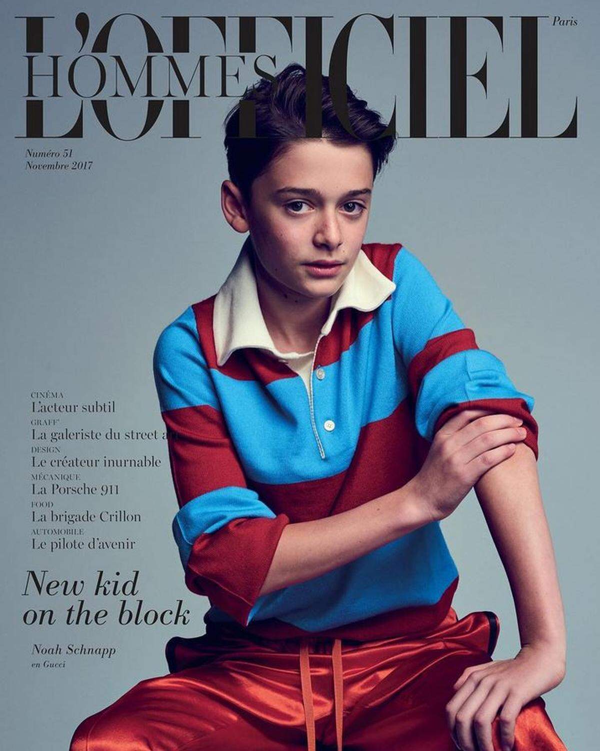 ...wobei sie hier Unterstützung von ihrem - ebenfalls 13-jährigen - "Stranger Things"-Kollegen Noah Schnapp erhielt, der für die Männerausgabe des Magazins posierte.