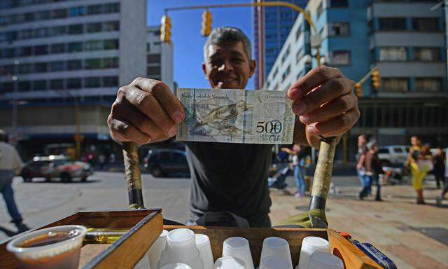 Der neue Schein trügt. Die größte neue Banknote Venezuelas, der 20.000 Bolívares-Schein, ist nur knapp 5,50 US-Dollar wert. Wie lang noch?