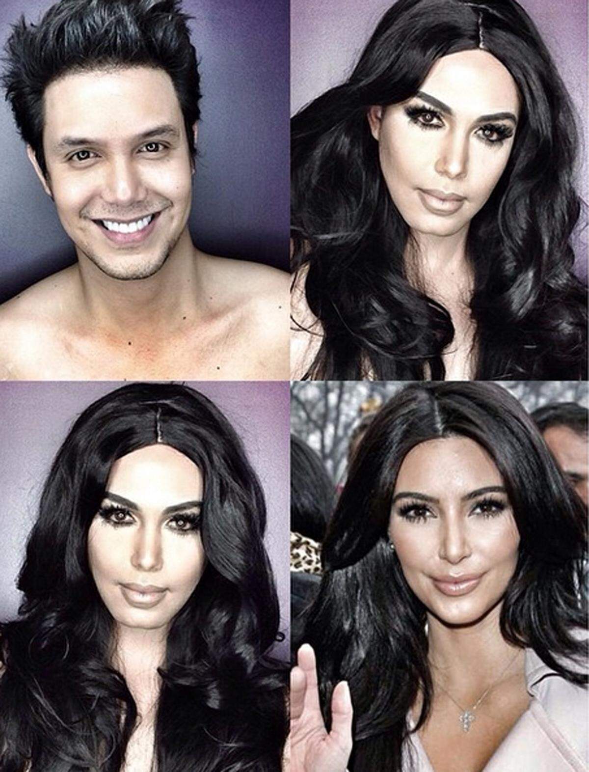 Mit dem richtigen Make-up kann man auch zu Kim Kardashian werden.