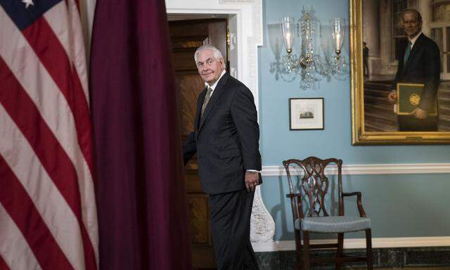 Halb im Abgang. Außenminister Rex Tillerson gilt in Washington längst als amtsmüde und rücktrittsreif.