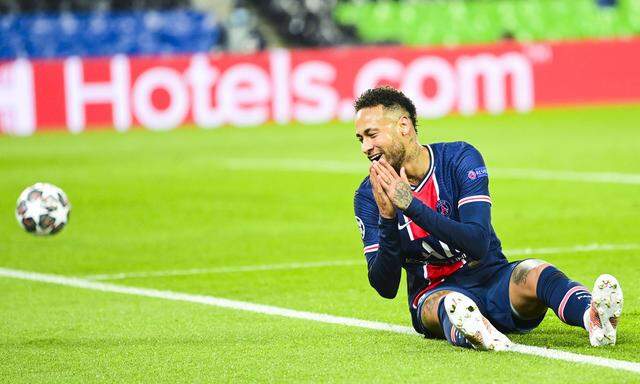 deception de Neymar Jr (PSG) FOOTBALL : PSG vs Bayern de Munich - 1/4 finale - ligue des Champions - 13/04/2021 JBAutiss