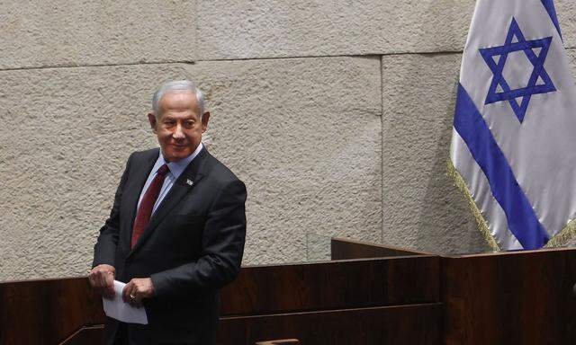 Archivbild von Benjamin Netanjahu bei einer Sitzung in der Knesset vom 9. Dezember.