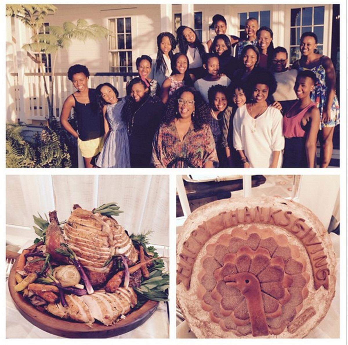 Üppiges Essen und viel Zeit mit der Familie verbringen, darum geht es bei Thanksgiving. Talkmasterin Oprah Winfrey hat das perfektioniert.