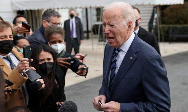 US-Präsident Joe Biden am Donnerstag vor Journalisten.