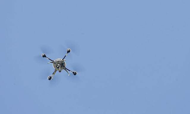 Drone flown by RCMP officers from the EDU is seen over home of, according to local media, Justin Bourque at a trailer park in Moncton