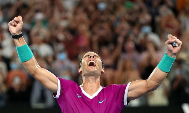 Mandatory Credit: Photo by Ella Ling/Shutterstock (12778014ei) Rafael Nadal celebrates victory in the Men s Singles fin