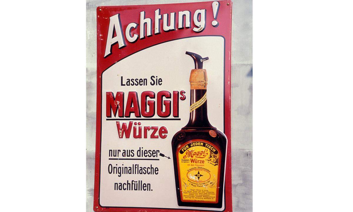 Viele Jahrzehnte durfte es an keinem Wirtshaustisch fehlen - Maggi - der Klassiker unter den Geschmacksverstärkern ist mittlerweile fast in Vergessenheit geraten.