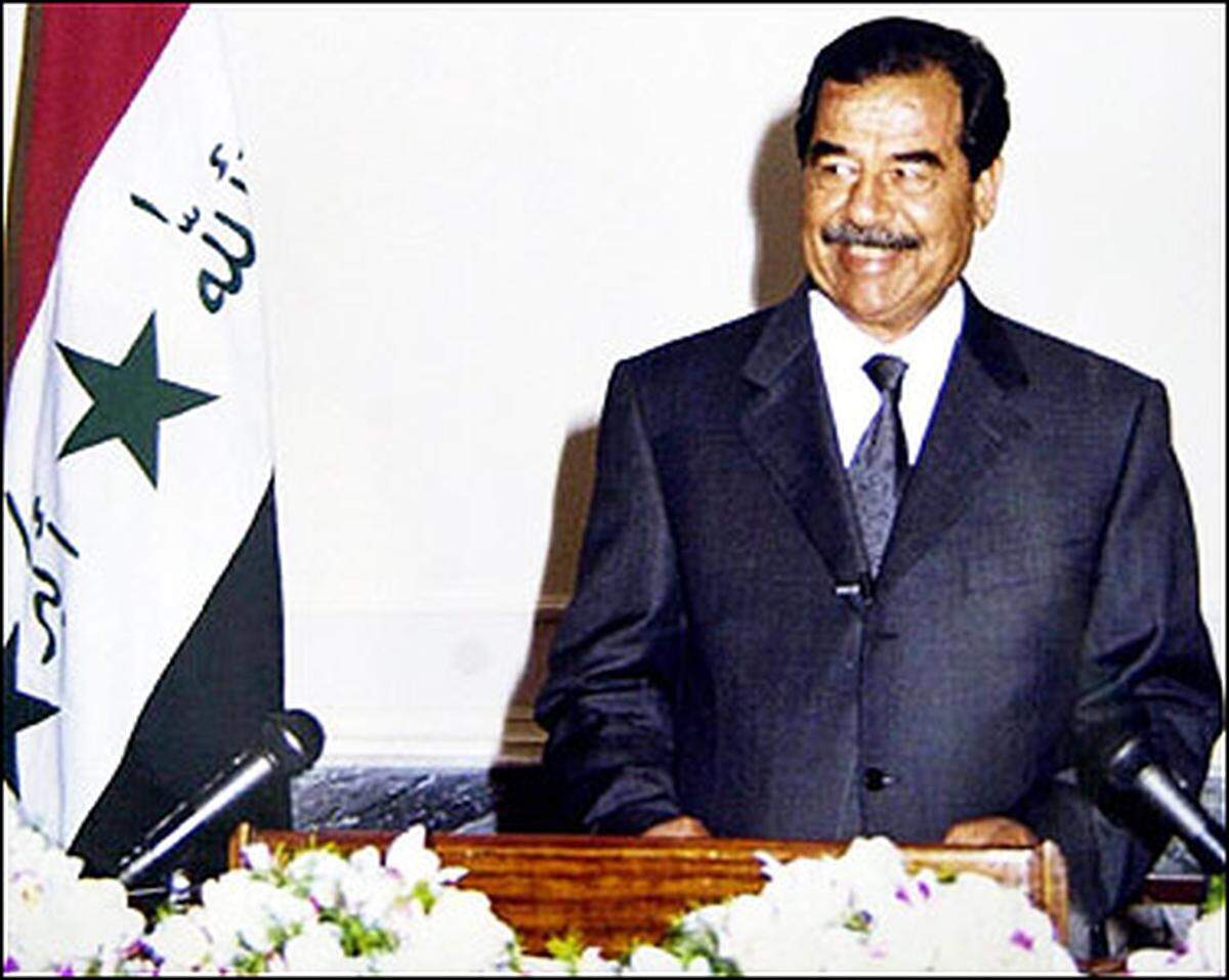 Für den früheren irakischen Machthaber Saddam Hussein (69) war es wichtig, in jeder Lebenslage das Gesicht zu wahren. Er war ein Stehaufmännchen, hat mehrere Attentatsversuche überlebt und es sogar geschafft, vernichtende Niederlagen in Siege umzumünzen.