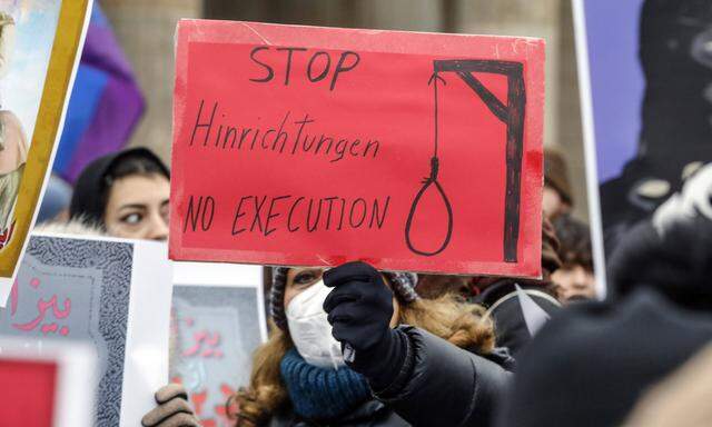 "No Execution": Menschen auf der ganzen Welt gehen auf die Straße, um Solidarität mit den Menschen zu zeigen. Auf dem Foto in Berlin.