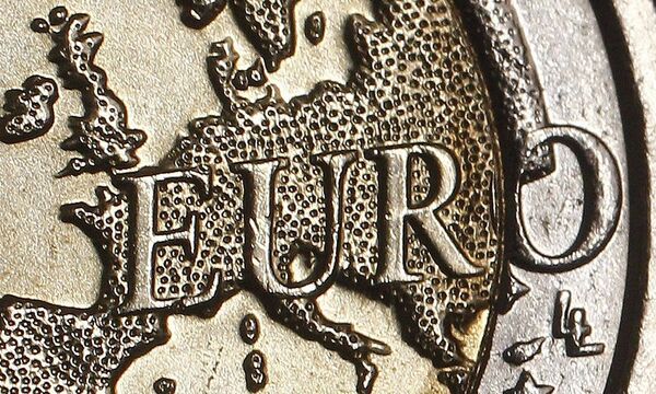 The map of Europe features on the face of a two Euro coin in this photo illustration taken in Rome