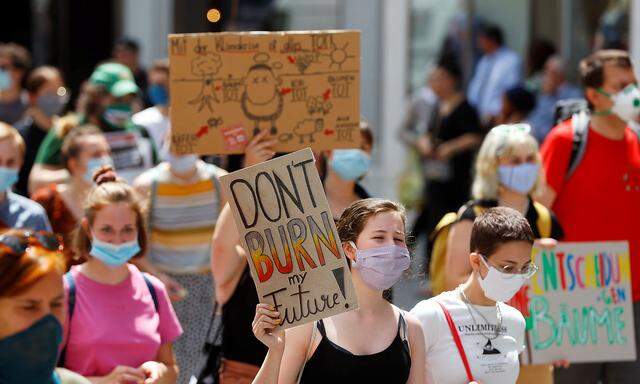 Fridays For Future demonstration 'No jobs on a dead planet' in Vienna