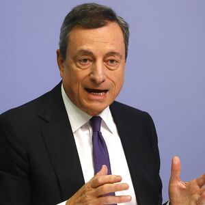 ECB President Draghi speaks during news conference following the governing council's interest rate decision at the headquarters in Frankfurt