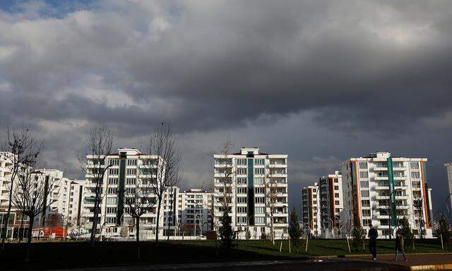 Newly built residential buildings are seen in Diyarbakir
