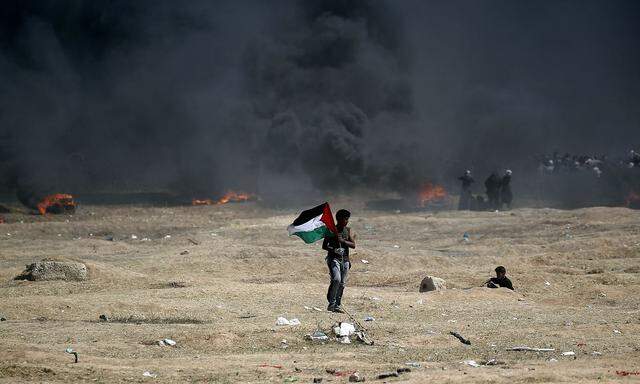Ein Bild vom 14. Mai, an dem die Proteste an der Grenze zwischen Israel und dem Gaza-Streifen erneut eskalierte.