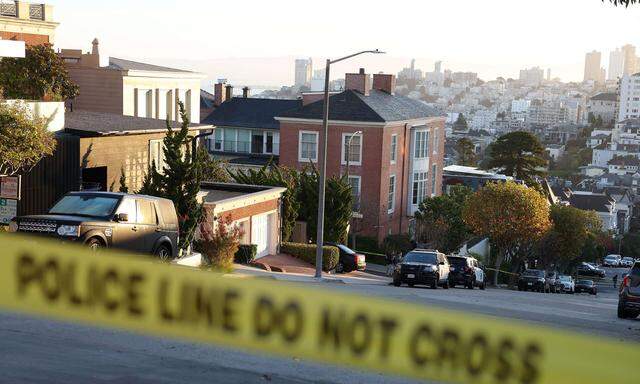 Der Tatort im reichen Stadtteil Pacific Heights in San Francisco, Kalifornien.