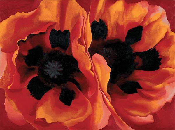 Die Ausstellung entstand gemeinsam mit der Tate Modern, was auch die Leihgaben aus den weit verstreuten Sammlungen amerikanischer Museen erst möglich machte.  Georgia O’Keeffe: "Oriental Poppies", 1927  