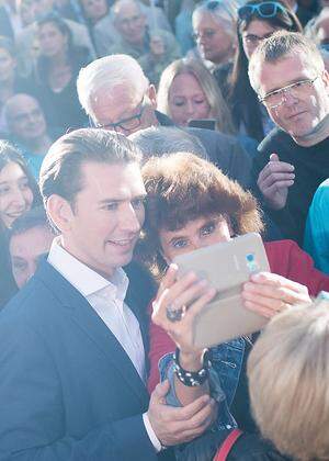 Sebastian Kurz im Wahlkampf 2019 in Baden bei Wien.