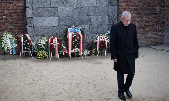 Archivbild: Bundespräsident Alexander Van der Bellen am 27. Jänner 2020 bei der Gedenkfeier anlässlich des 75. Jahrestages der Befreiung des KZ Auschwitz.