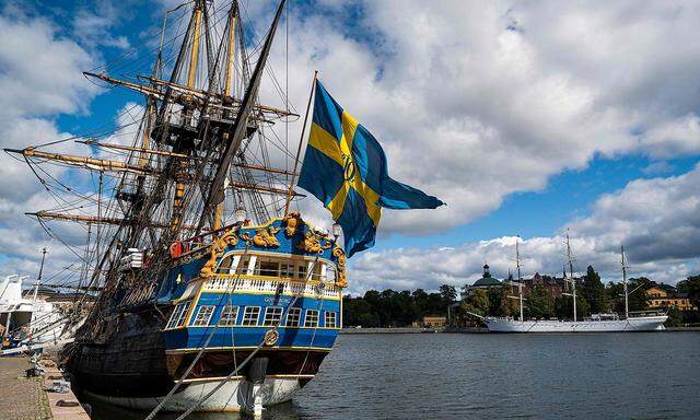 Archivbild der Replika des Schiffes "Göteborg", das Anfang September in Stockholm fotografiert wurde.