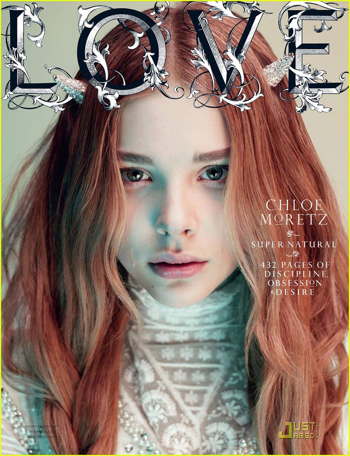 ... die 14-jährige Chloë Moretz, hier auf dem Cover des "Love" Magazins, ...